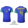 Officiële Voetbalshirt Brazilië Marquinhos 4 Uit WK 2022 - Heren